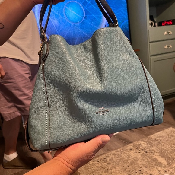 Coach Edie 31 pebbled leather silver/sage - Picture 2 of 6